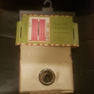 Faux Silk Curtain with Grommets